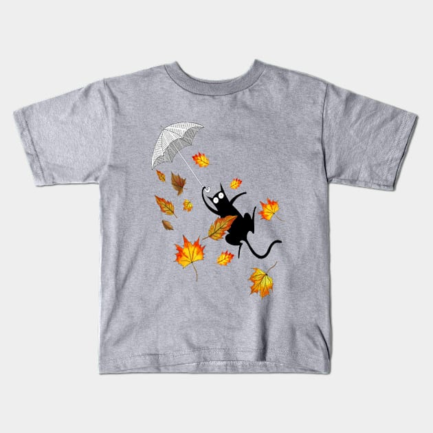 Umbrella Kids T-Shirt by Scratch